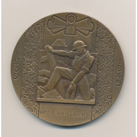 Médaille - Défense passive - 1939/1945 - bronze - 59mm - Cochet