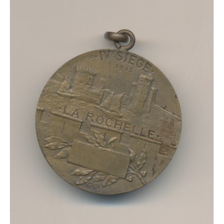 Médaille - Libération de la Rochelle - 4e Siège - 1945 - bronze - 32mm - WWII