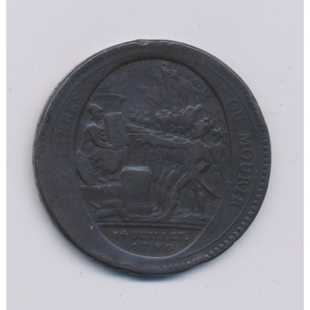 Monneron 5 Sols au pacte fédératif - 1792 - B
