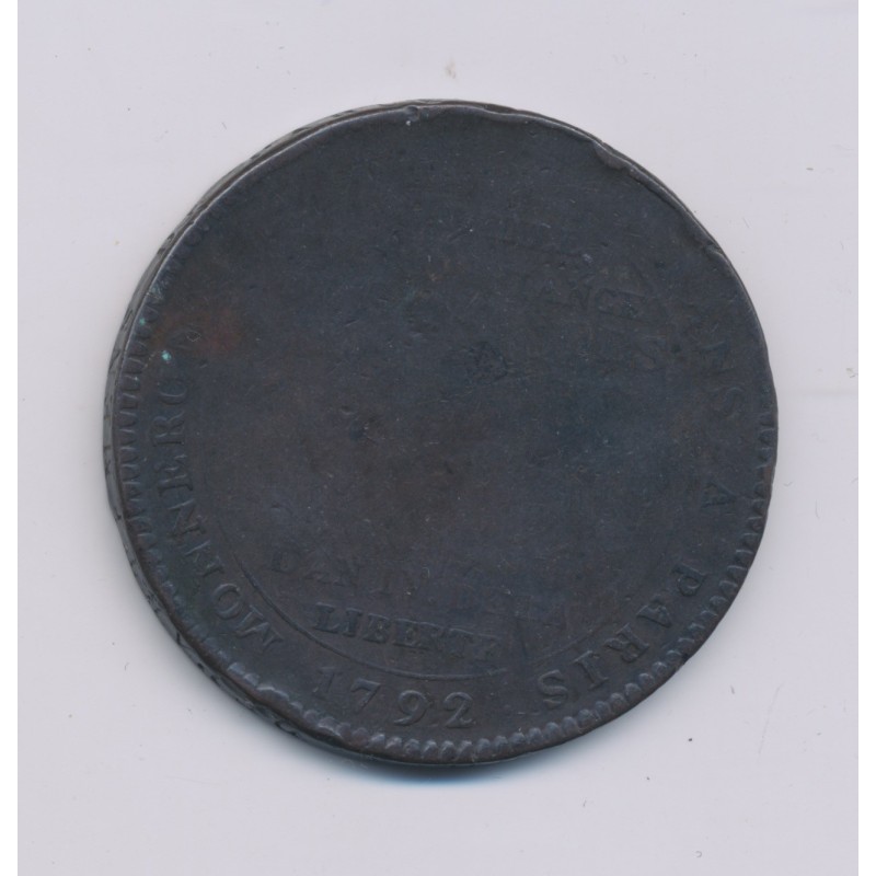 Monneron 5 Sols au pacte fédératif - 1792 - B