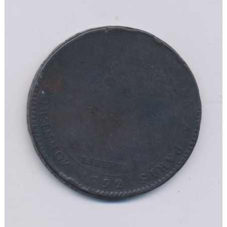 Monneron 5 Sols au pacte fédératif - 1792 - B