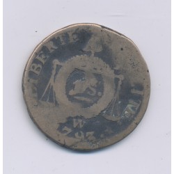 1 Sol aux balances - 1793 W Lille - cuivre - B
