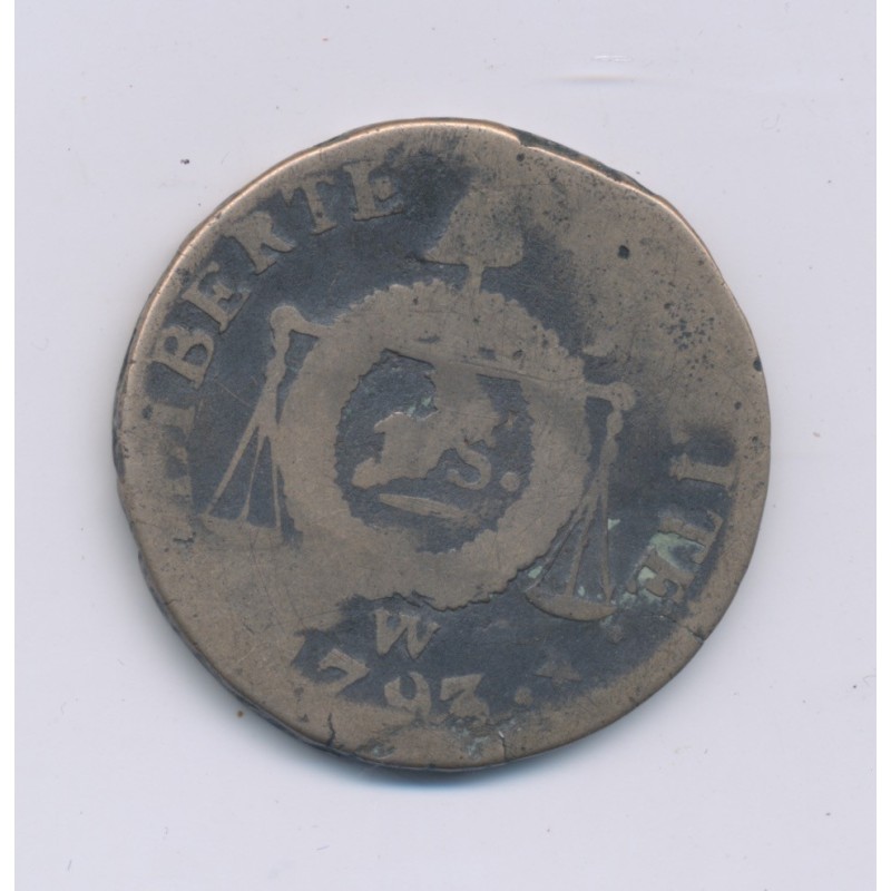 1 Sol aux balances - 1793 W Lille - cuivre - B