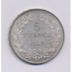 5 Francs Louis philippe I - 1847 A Paris - SUP+ 2