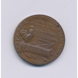 Médaille - Société de tir - Concours international de l'exposition - 7e concours - bronze - 21mm 2