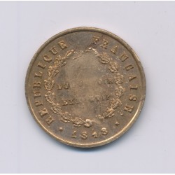 Médaille - Le Général - E.Cavaignac - 1848 - laiton - 24mm - SUP 2