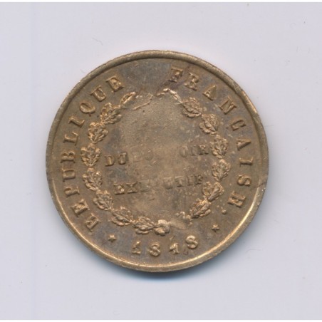 Médaille - Le Général - E.Cavaignac - 1848 - laiton - 24mm - SUP