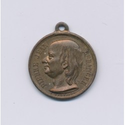 Médaille - Pierre Jean Béranger - 1857 - laiton - 17mm - TTB+