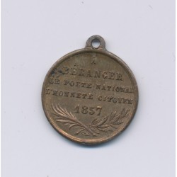 Médaille - Pierre Jean Béranger - 1857 - laiton - 17mm - TTB+ 2