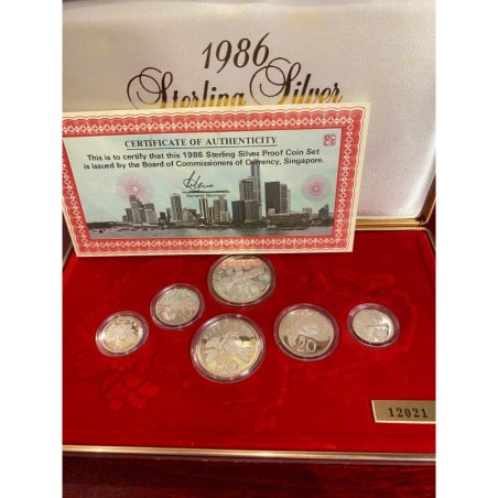 Singapour - Coffret 6 monnaies - 1986 - proof set