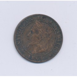 1 Centime Napoléon III - Tête laurée - 1861 A Paris - TTB