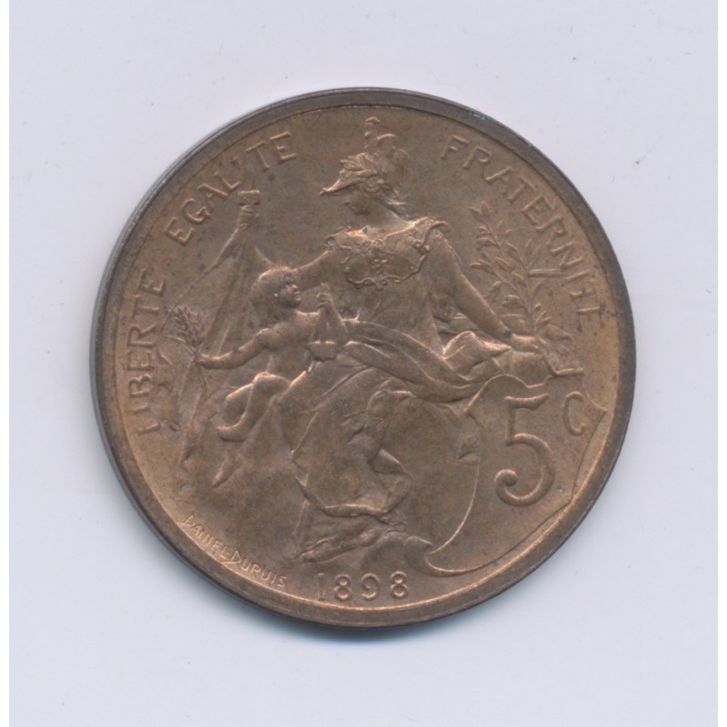 5 Centimes Dupuis - 1898 - SUP+ - bronze 