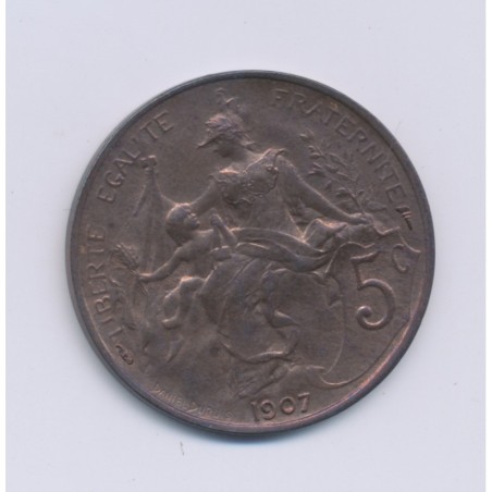 5 Centimes Dupuis - 1907 - TTB+ - bronze 