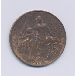 5 Centimes Dupuis - 1908 - TTB+ - bronze 