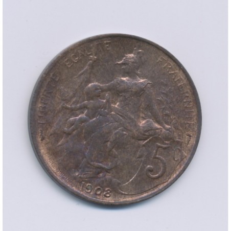 5 Centimes Dupuis - 1908 - SPL - bronze 