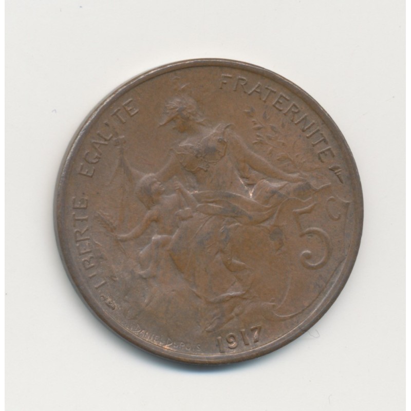 5 Centimes Dupuis - 1917 - TTB+ - bronze 