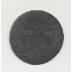 5 Centimes Dupré - AN 7 A Paris - B/TB - Grand module
