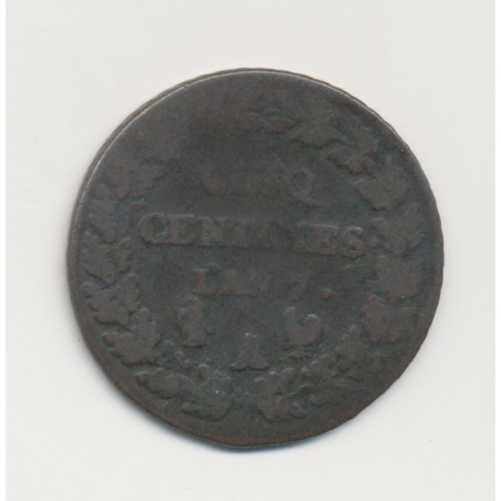 5 Centimes Dupré - AN 7 A Paris - B/TB - Grand module