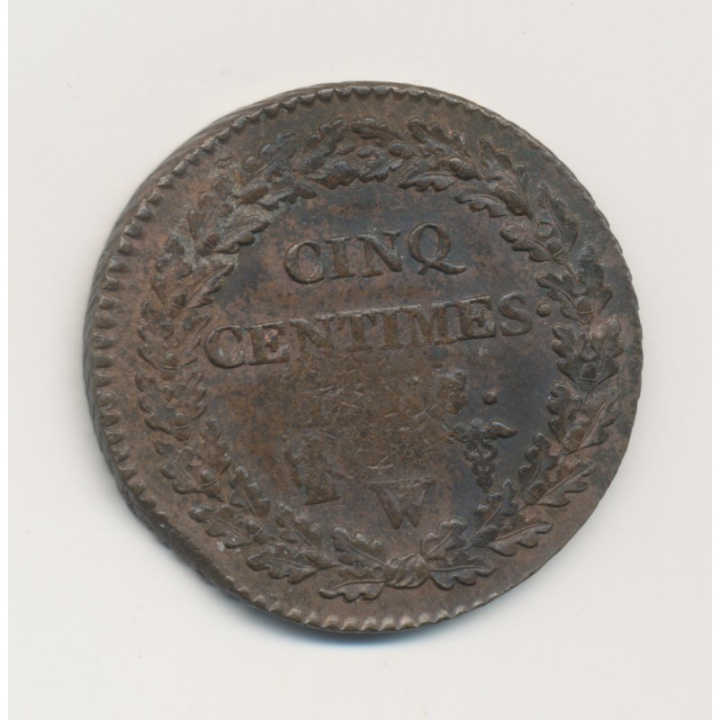 5 Centimes Dupré - AN 7 W Lille - avec accent E République - Grand module