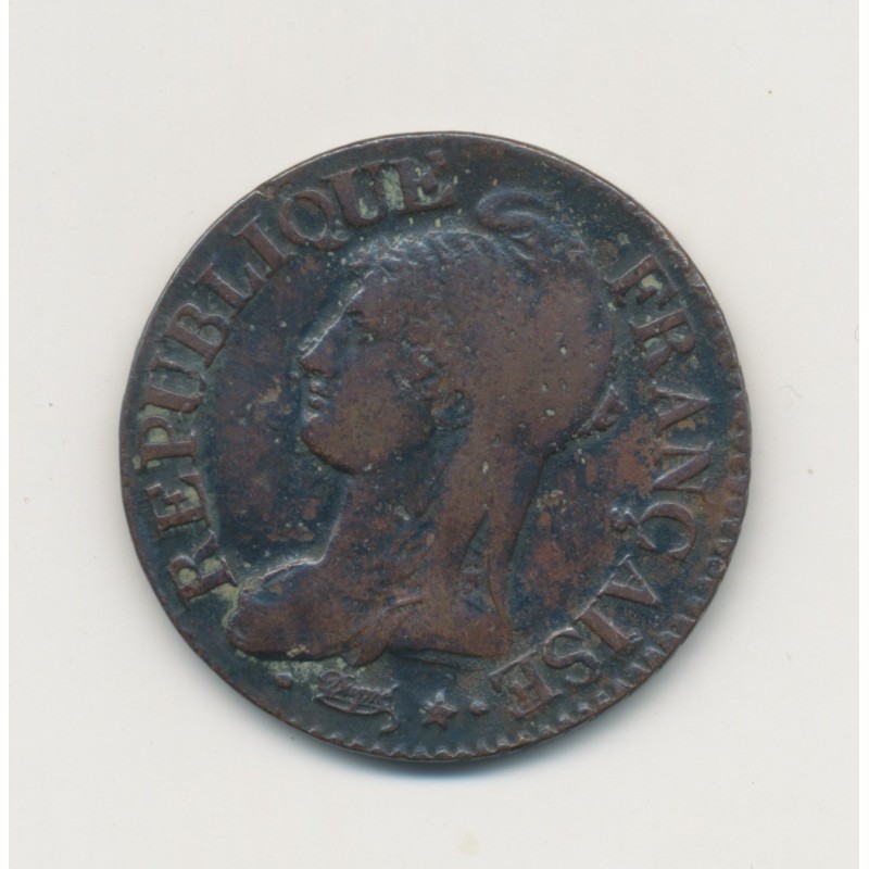 5 Centimes Dupré - AN 8 BB Strasbourg - TTB+ - Grand module 