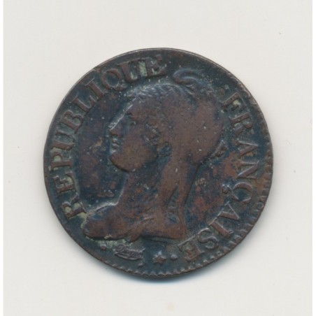 5 Centimes Dupré - AN 8 BB Strasbourg - TTB+ - Grand module 