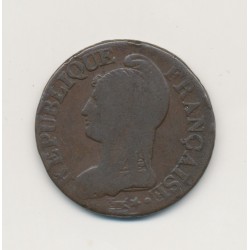 5 Centimes Dupré - AN 9 G Genève - TB/TB+ - Grand module 2