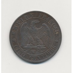 5 Centimes - 1854 W Lille - Napoléon III Tête nue - SUP+ 2
