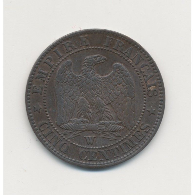5 Centimes - 1854 W Lille - Napoléon III Tête nue - SUP+
