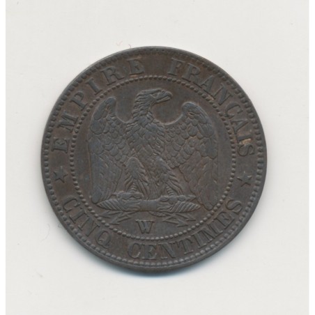 5 Centimes - 1854 W Lille - Napoléon III Tête nue - SUP+