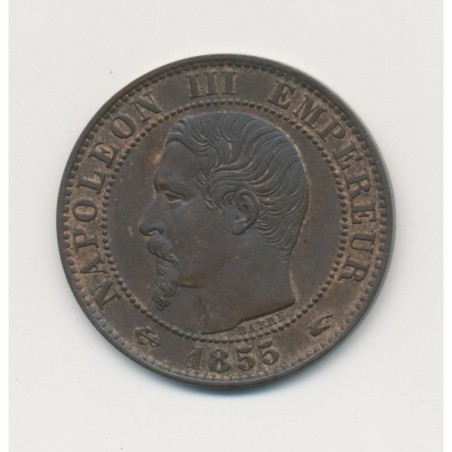 5 Centimes - 1855 A Paris ( ancre ) - Napoléon III Tête nue - SUP+