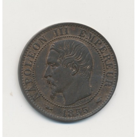 5 Centimes - 1855 A Paris ( chien ) - Napoléon III Tête nue - SUP+