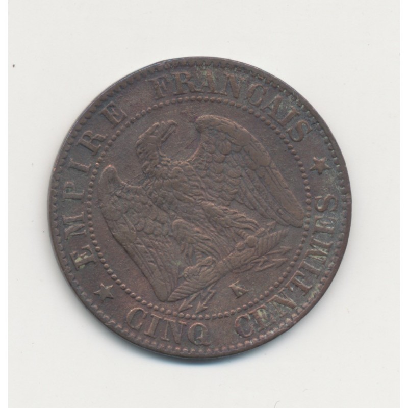 5 Centimes - 1855 K Bordeaux - Napoléon III Tête nue - TB+