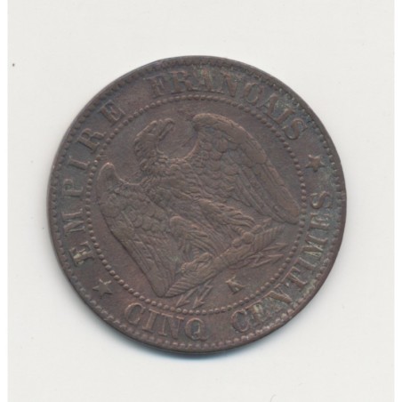 5 Centimes - 1855 K Bordeaux - Napoléon III Tête nue - TB+