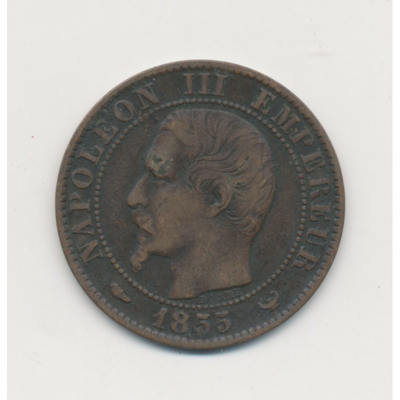 5 Centimes - 1855 W Lille ( chien ) - Napoléon III Tête nue - TB+