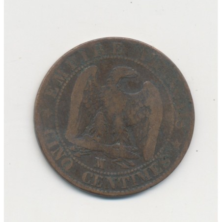 5 Centimes - 1856 MA Marseille - Napoléon III Tête nue - TB