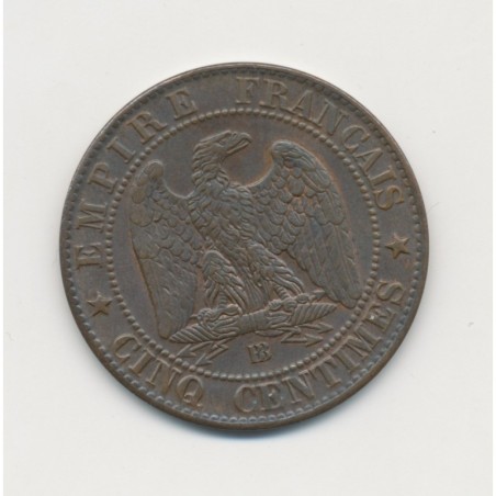 5 Centimes - 1864 BB Strasbourg - Napoléon III Tête laurée - SUP