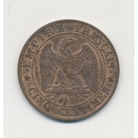 5 Centimes - 1865 A Paris - Napoléon III Tête laurée - SPL+