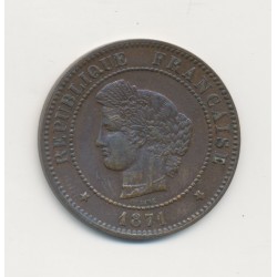 5 Centimes - 1871 A Paris - grand A - Cérès - SUP+