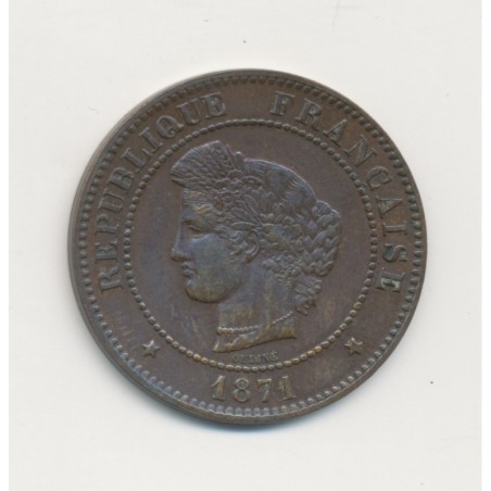 5 Centimes - 1871 A Paris - grand A - Cérès - SUP+