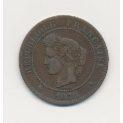 5 Centimes - 1871 K Bordeaux - Cérès - TB/TB+