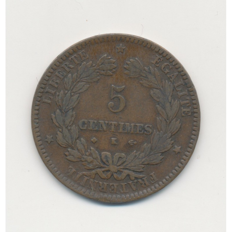 5 Centimes - 1871 K Bordeaux - Cérès - TB/TB+