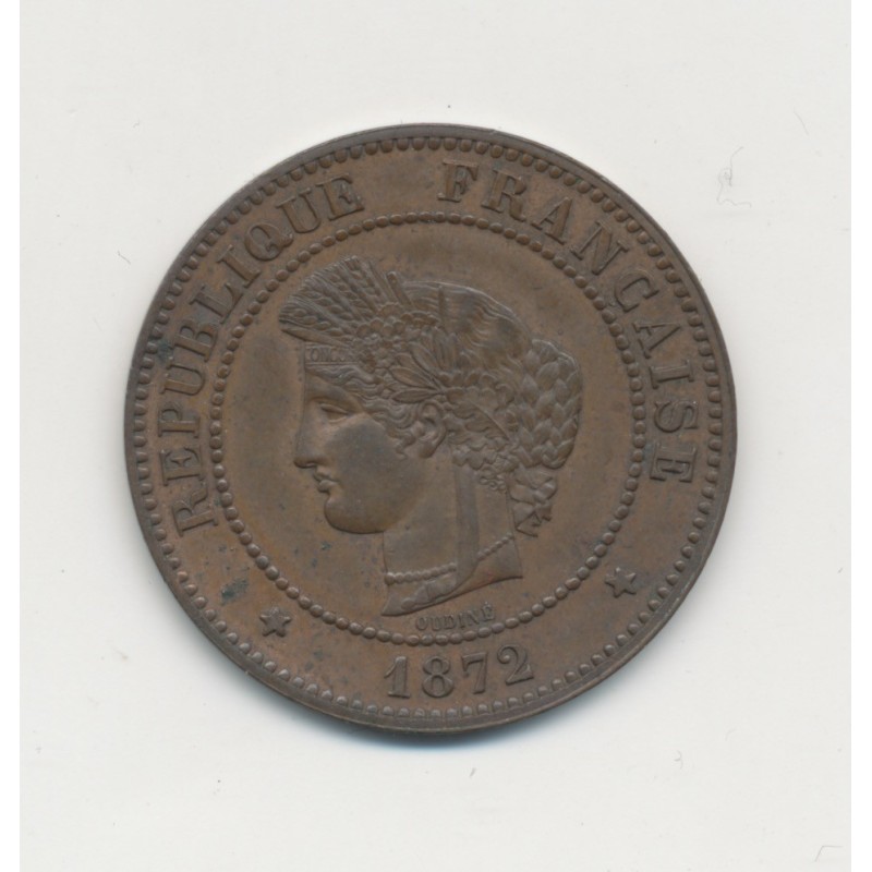 5 Centimes - 1872 A Paris - Cérès - SUP+