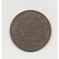 5 Centimes - 1872 A Paris - Cérès - SUP+ 2
