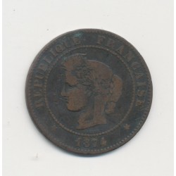 5 Centimes - 1874 K Bordeaux - Cérès - TB