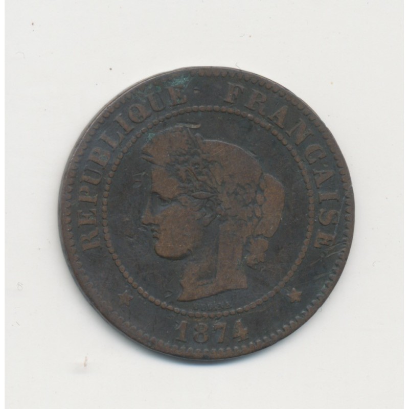 5 Centimes - 1874 K Bordeaux - Cérès - TB