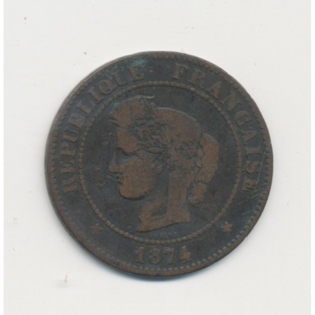 5 Centimes - 1874 K Bordeaux - Cérès - TB
