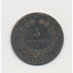 5 Centimes - 1874 K Bordeaux - Cérès - TB 2
