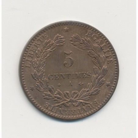 5 Centimes - 1876 A Paris - Cérès - SUP+