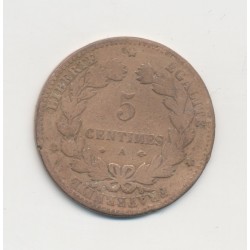 5 Centimes - 1877 A Paris - Cérès - B/TB 2