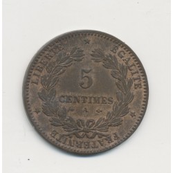 5 Centimes - 1877 A Paris - Cérès - SUP+ 2